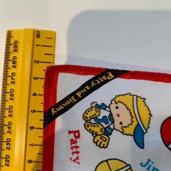 RARE LOT OF 3 VINTAGE 1970S SANRIO PATTY AND JIMMY HANDKERCHIEFS - Picture 8 of 16